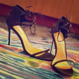 Blue by Betsey Johnson 9.5 black sparkle 👠